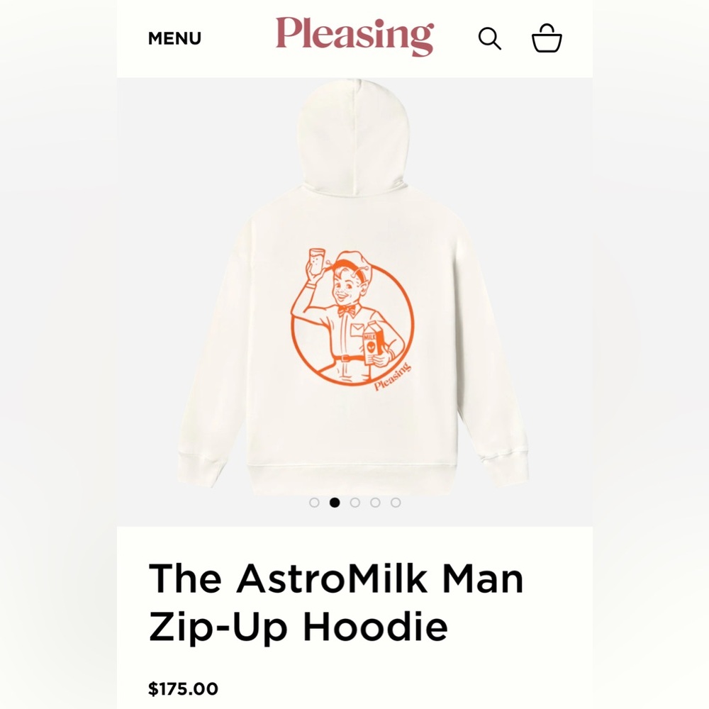NWT Pleasing The AstroMilk Man Zip-Up Hoodie XL - Picture 3 of 13
